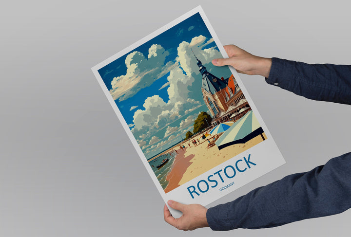 Rostock Travel Print Wall Art Rostock Wall Hanging Home Décor Rostock Gift Art Lovers Germany Art Lover Gift Rostock Art Travel Gift Rostock