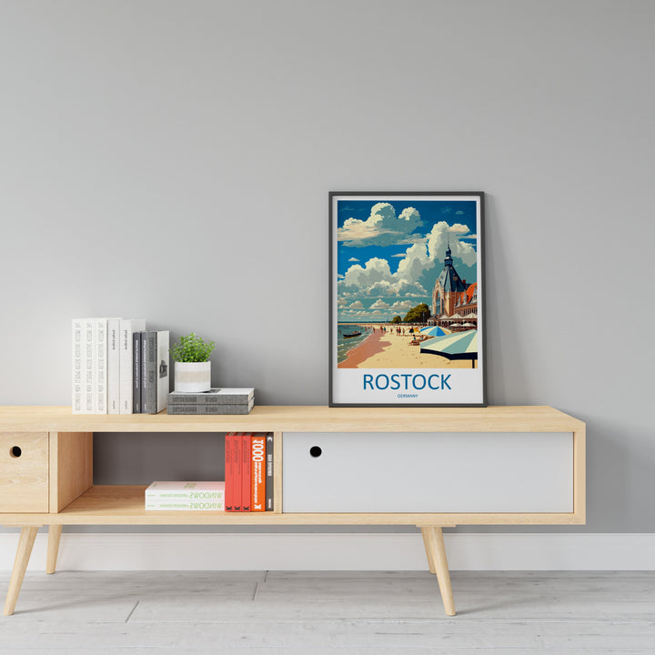 Rostock Travel Print Wall Art Rostock Wall Hanging Home Décor Rostock Gift Art Lovers Germany Art Lover Gift Rostock Art Travel Gift Rostock