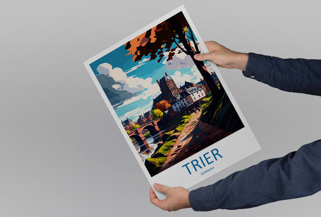 Trier Travel Print Wall Art Trier Wall Hanging Home Décor Trier Gift Art Lovers Germany Art Lover Gift Trier Art Travel Gift Trier Germany