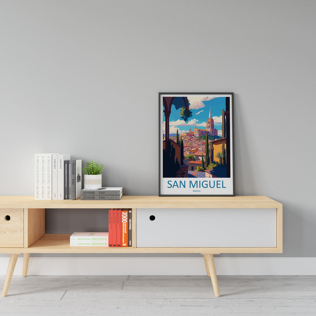 San Miguel Travel Print Wall Art San Miguel Wall Hanging Home Decor San Miguel Gift Art Lovers Wall Art Print Art San Miguel Wall Hanging