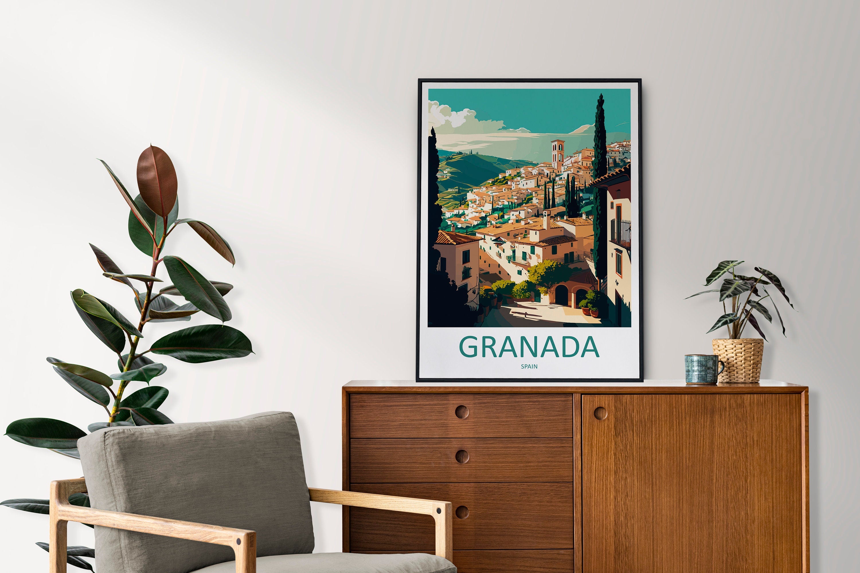 Granada Travel Print