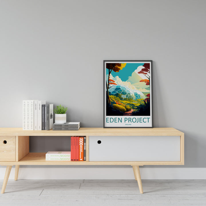 Eden Project Travel Print Wall Art Eden Project Wall Hanging Home Décor Eden Project Gift Art Lovers England Art Lover Gift Eden Project Art