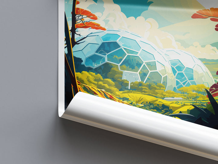 Eden Project Travel Print Wall Art Eden Project Wall Hanging Home Décor Eden Project Gift Art Lovers England Art Lover Gift Eden Project Art
