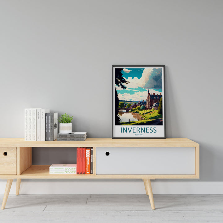Inverness Travel Print Wall Art Inverness Wall Hanging Home Décor Inverness Gift Art Lovers Scotland Art Lover Gift Inverness Travel Art
