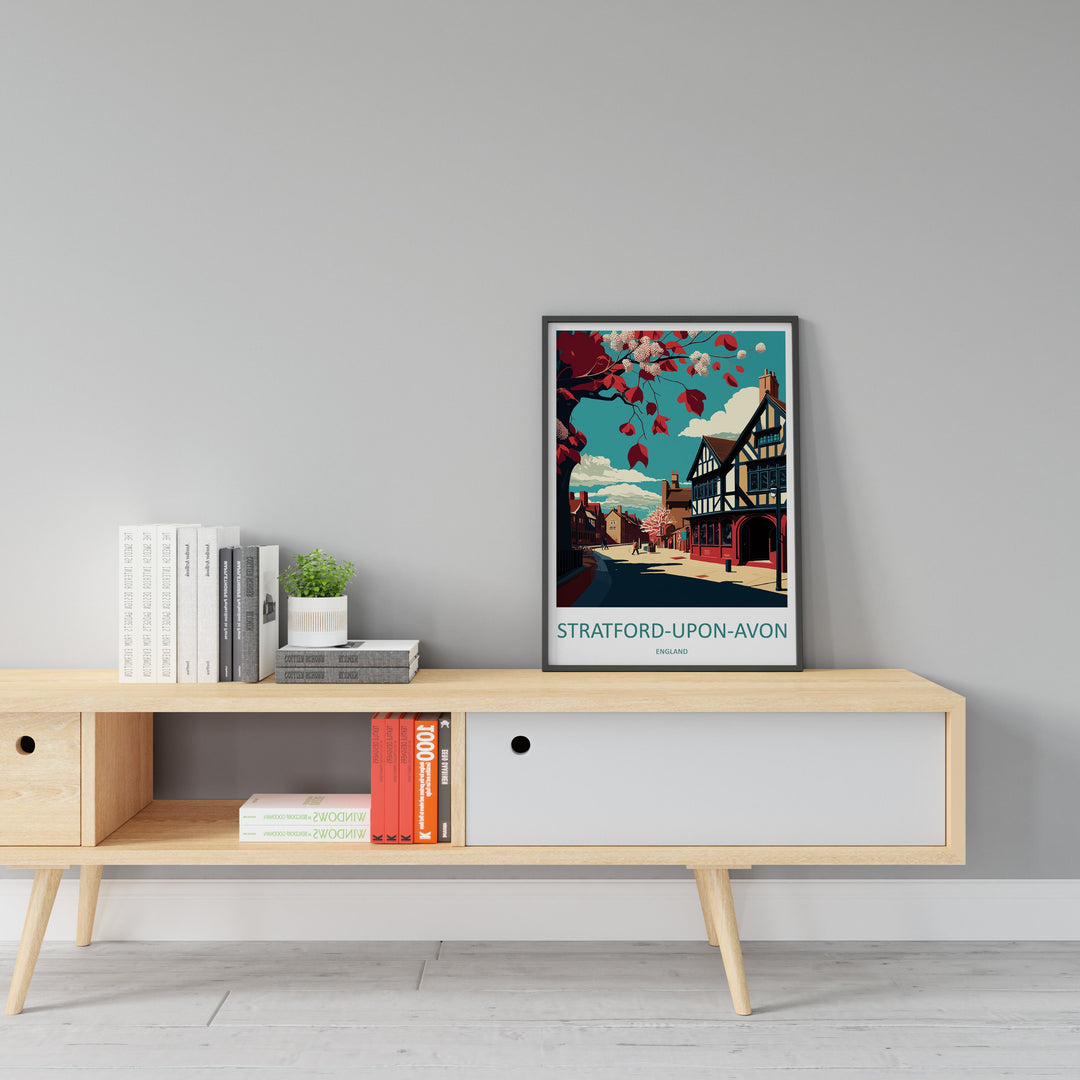 Stratford-upon-avon Travel Print Wall Art Stratford-upon-avon Wall Hanging Home Décor Stratford-upon-avon Gift Art Lovers England Art Lover