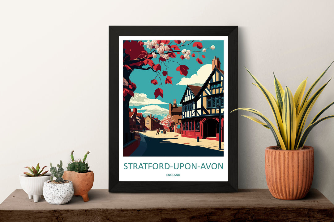 Stratford-upon-avon Travel Print Wall Art Stratford-upon-avon Wall Hanging Home Décor Stratford-upon-avon Gift Art Lovers England Art Lover
