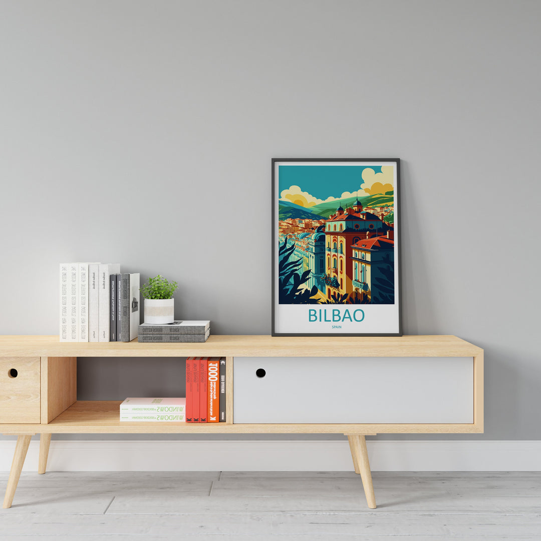 Bilbao Travel Print Wall Art Bilbao Wall Hanging Home Décor Bilbao Gift Art Lovers Spain Art Lover Gift Bilbao Wall Décor Bilbao Spain Print
