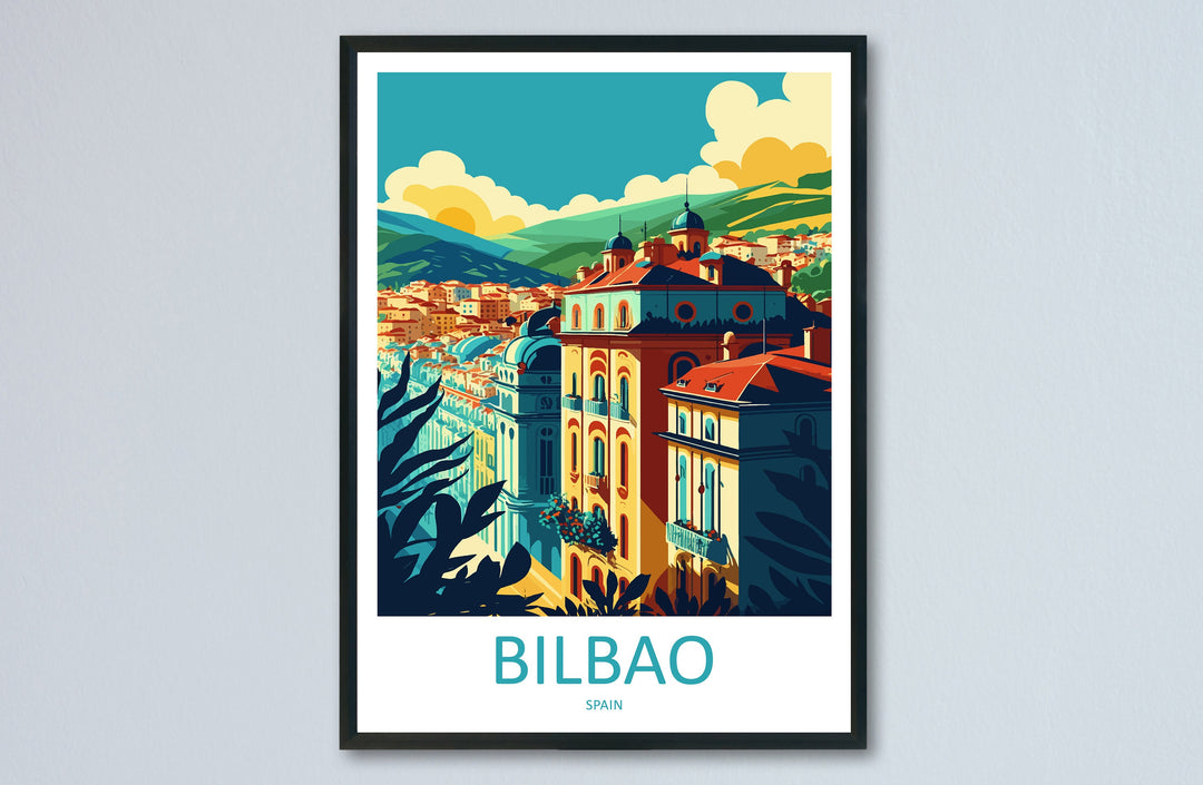 Bilbao Travel Print Wall Art Bilbao Wall Hanging Home Décor Bilbao Gift Art Lovers Spain Art Lover Gift Bilbao Wall Décor Bilbao Spain Print