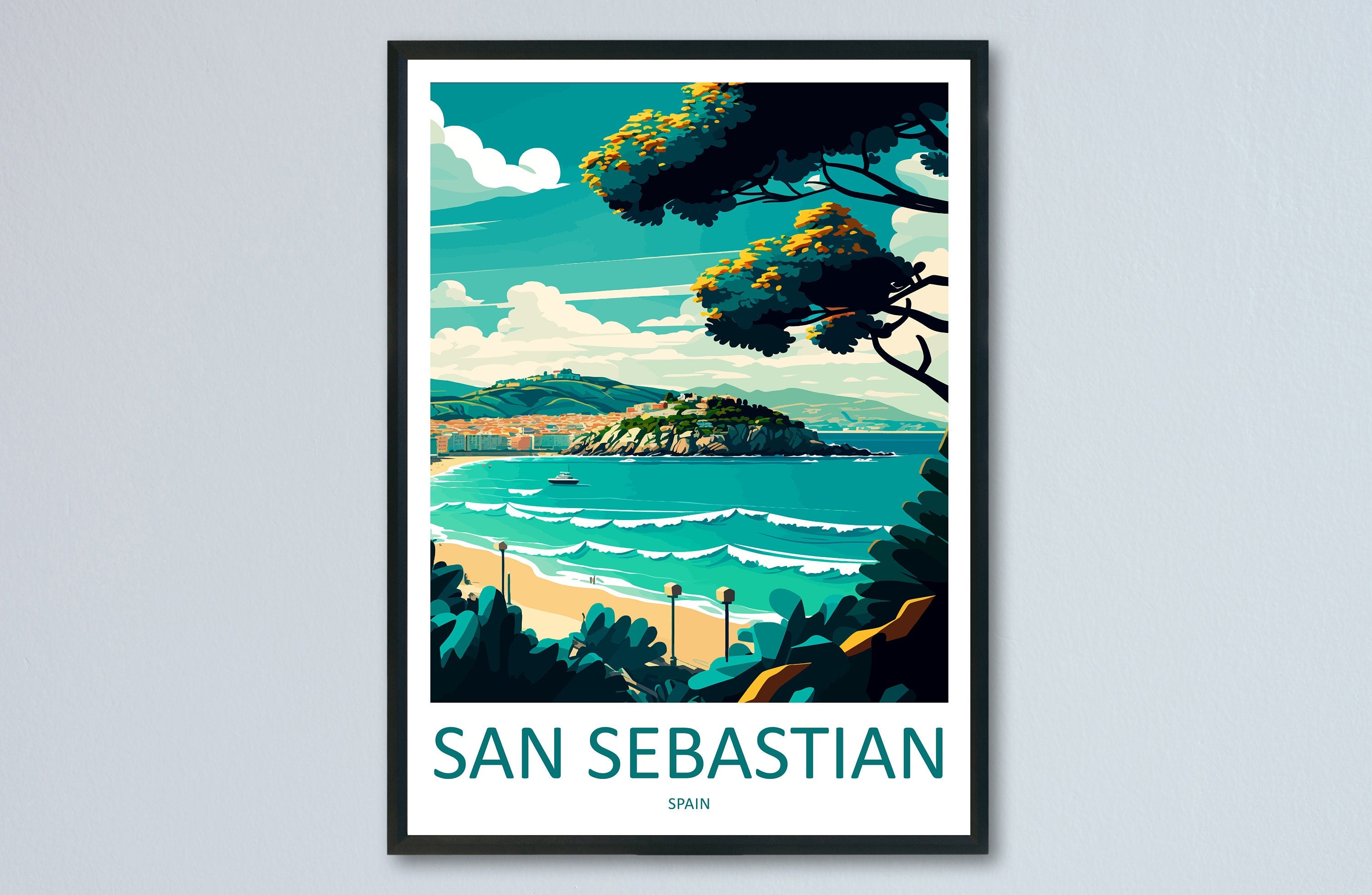 San Sebastian Travel Print