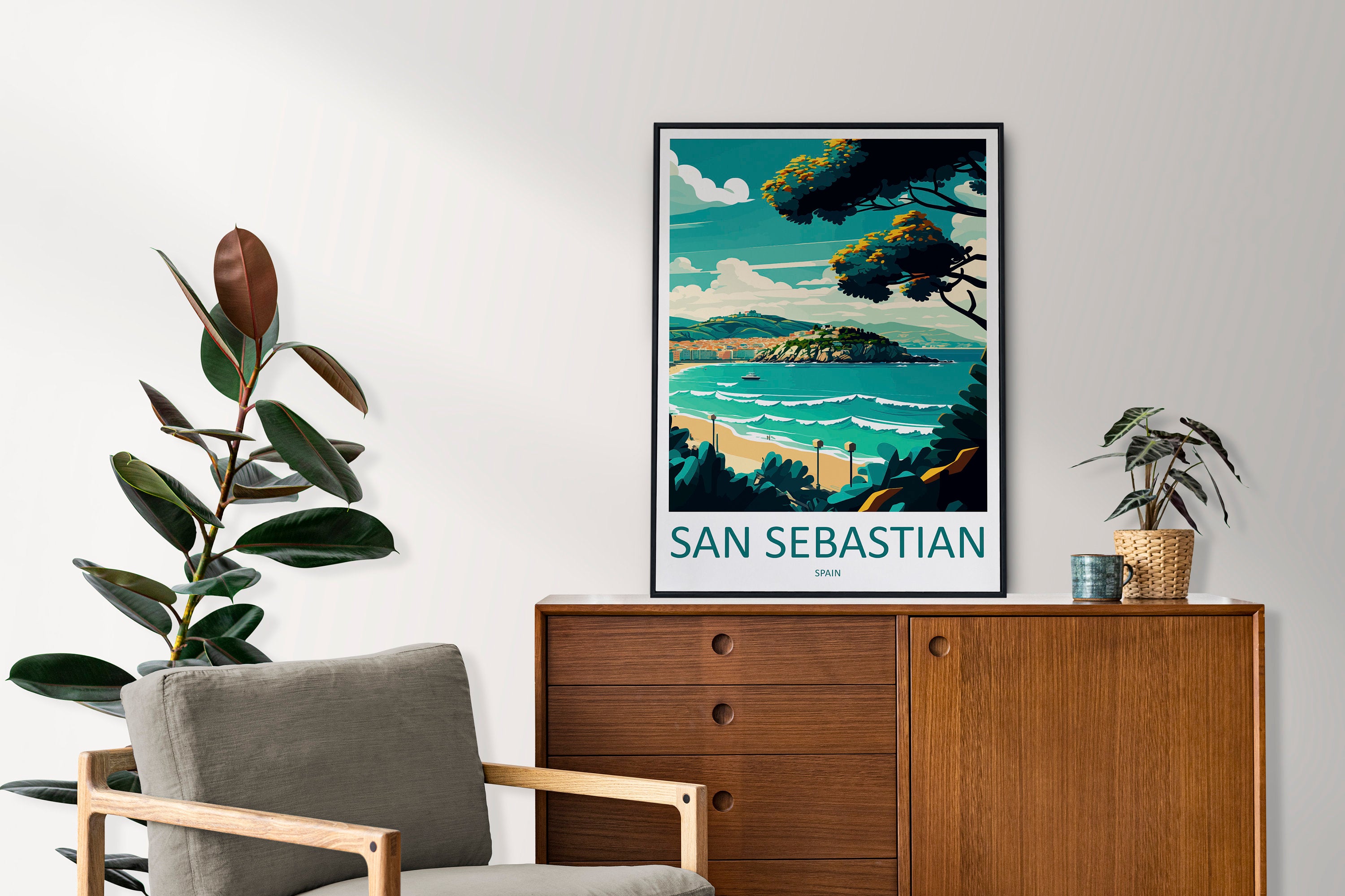 San Sebastian Travel Print