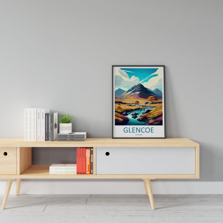 Glencoe Travel Print Wall Art Glencoe Wall Hanging Home Décor Glencoe Gift Art Lovers Scotland Art Lover Gift Glencoe Travel Artwork