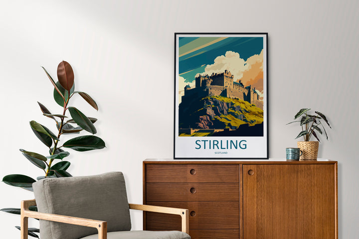 Stirling Travel Print Wall Art Stirling Wall Hanging Home Décor Stirling Gift Art Lovers Scotland Art Lover Gift Stirling Castle City Poster