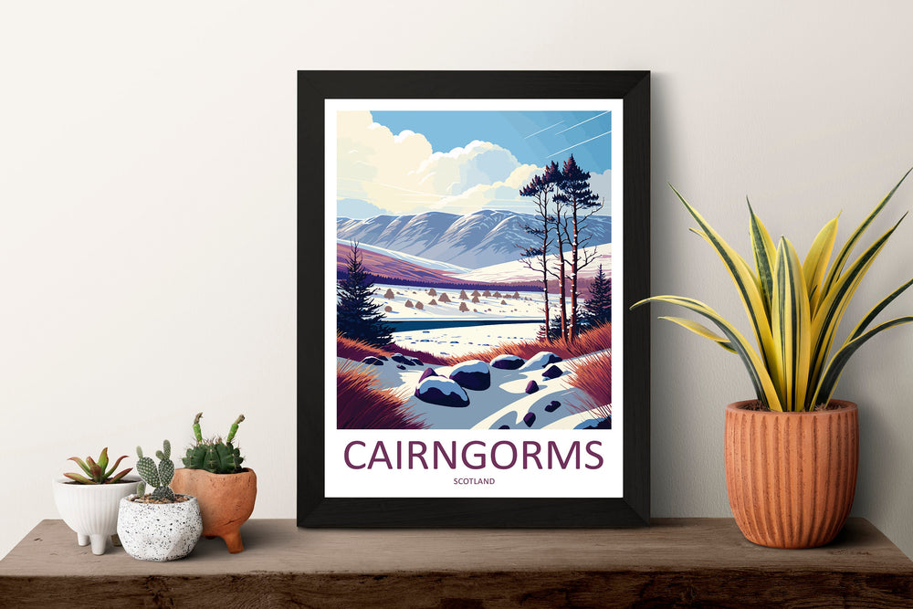 Cairngorms Travel Print Wall Art Cairngorms Wall Hanging Home Décor Cairngorms Gift Art Lovers Scotland Art Lover Gift Cairngorms Poster