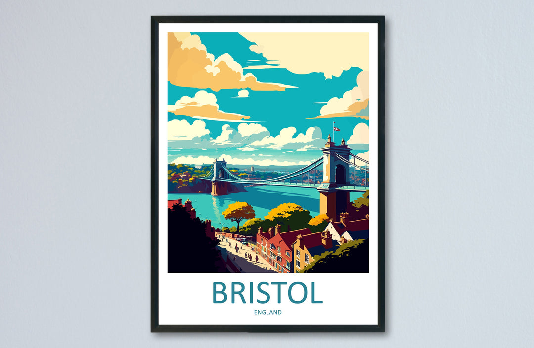 Bristol Travel Print Wall Art Bristol Wall Hanging Home Décor Bristol Gift Art Lovers England Art Lover Gift Bristol Bridge City Art Print