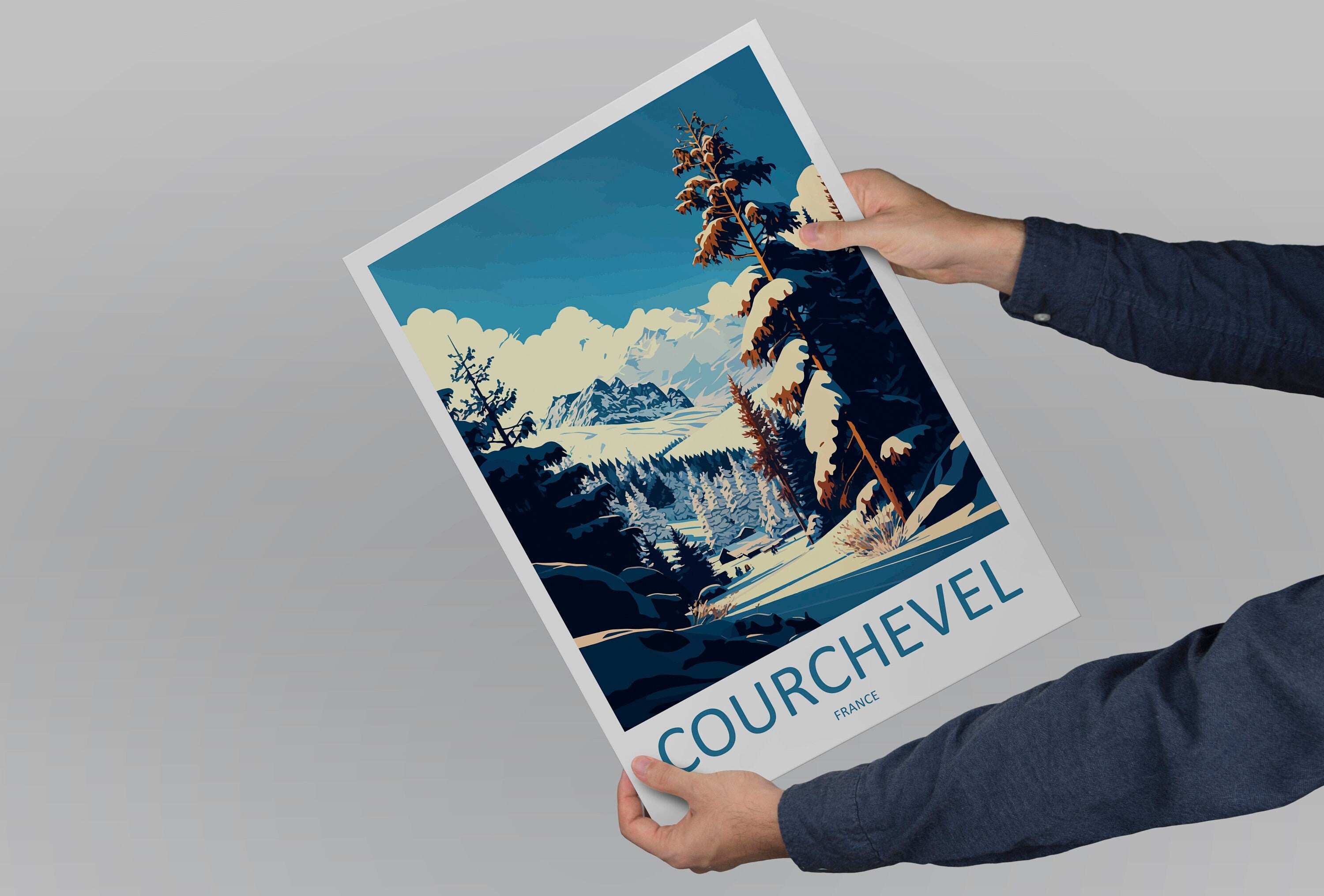 Courchevel Travel Print