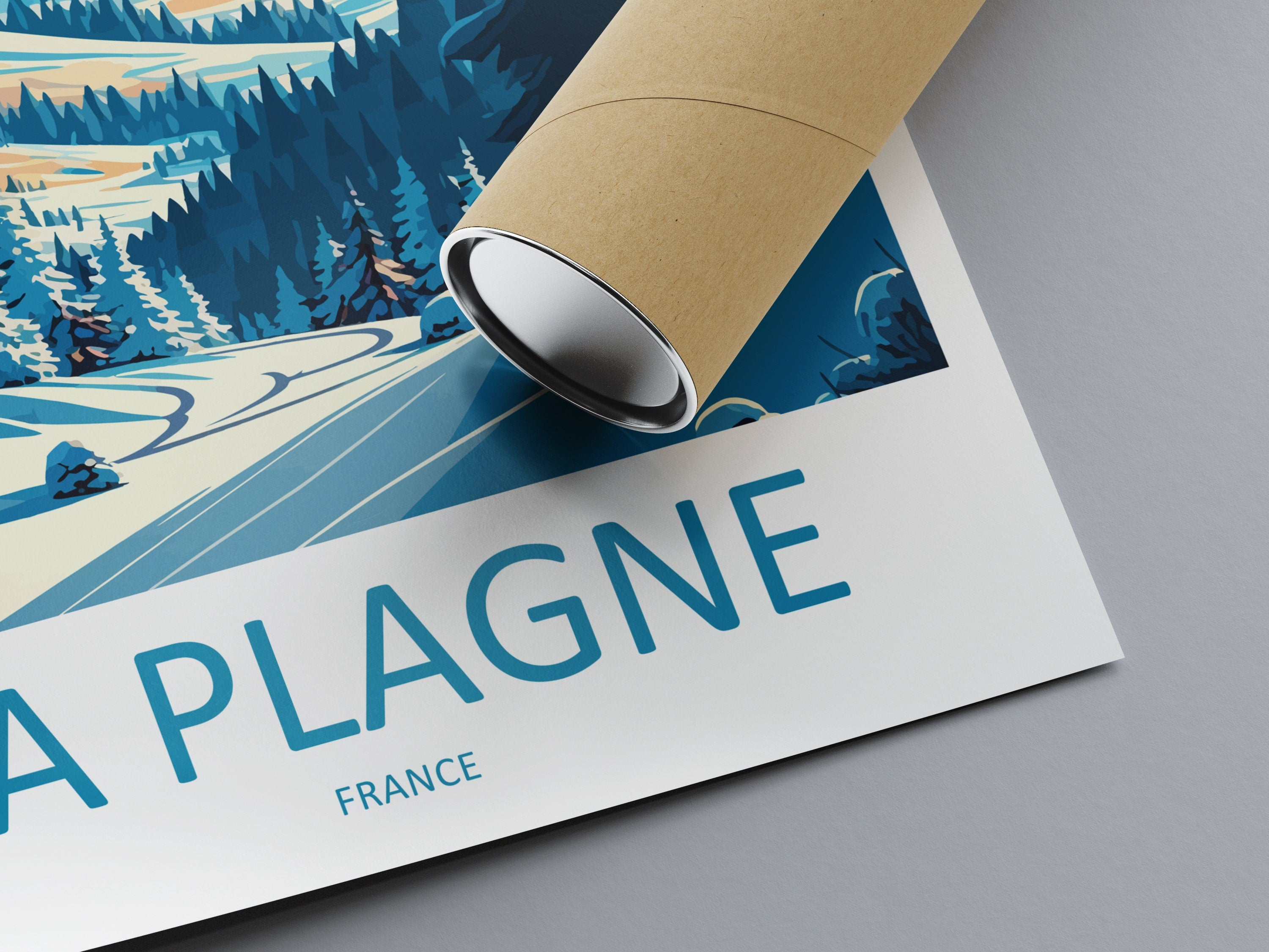 La Plagne Travel Print