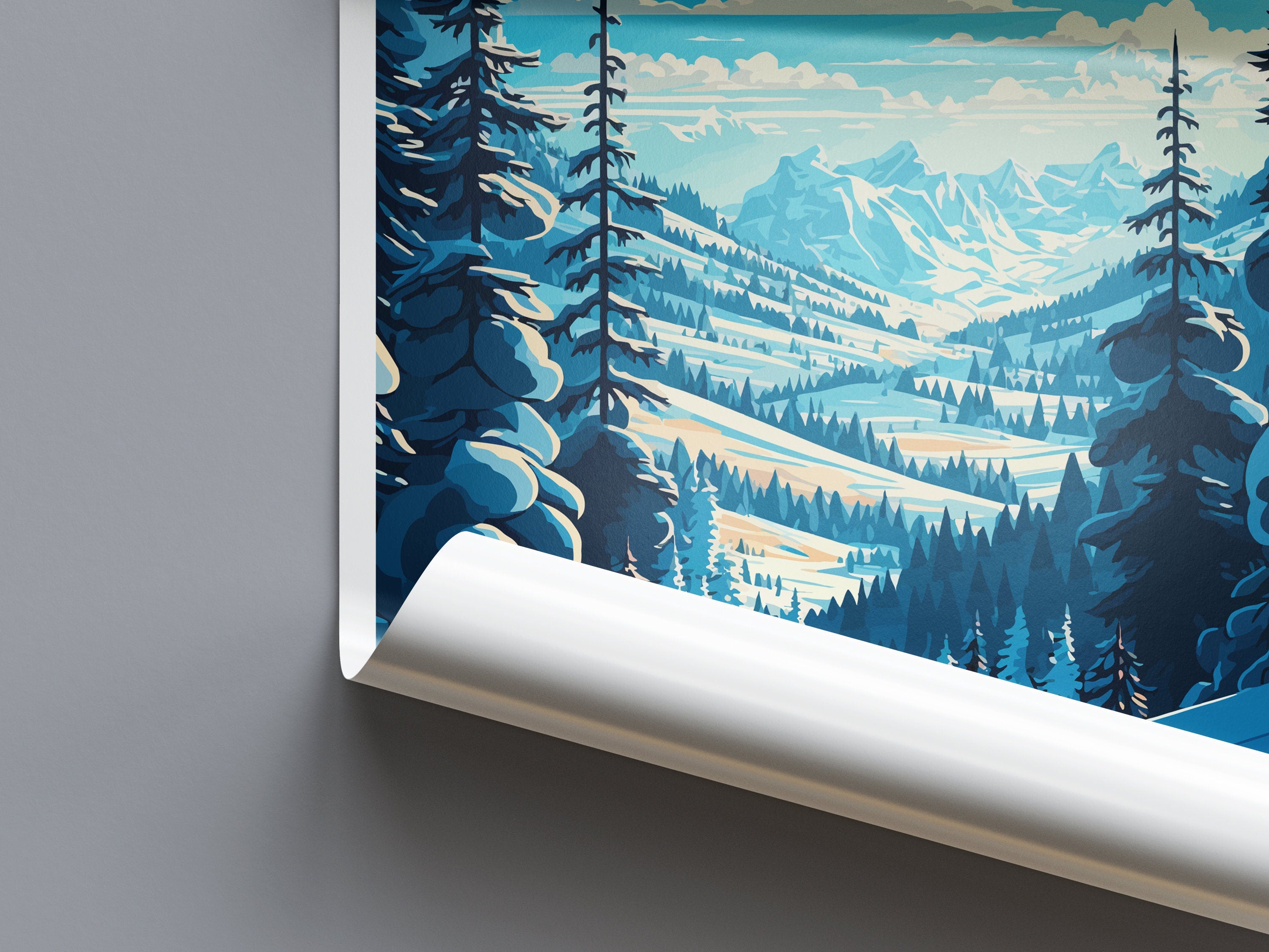 La Plagne Travel Print