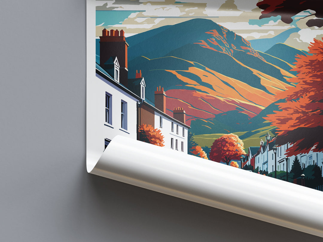 Keswick Travel Print Wall Art Keswick Wall Hanging Home Décor Keswick Gift Art Lovers England Art Lover Gift Keswick Art Wall Hanging