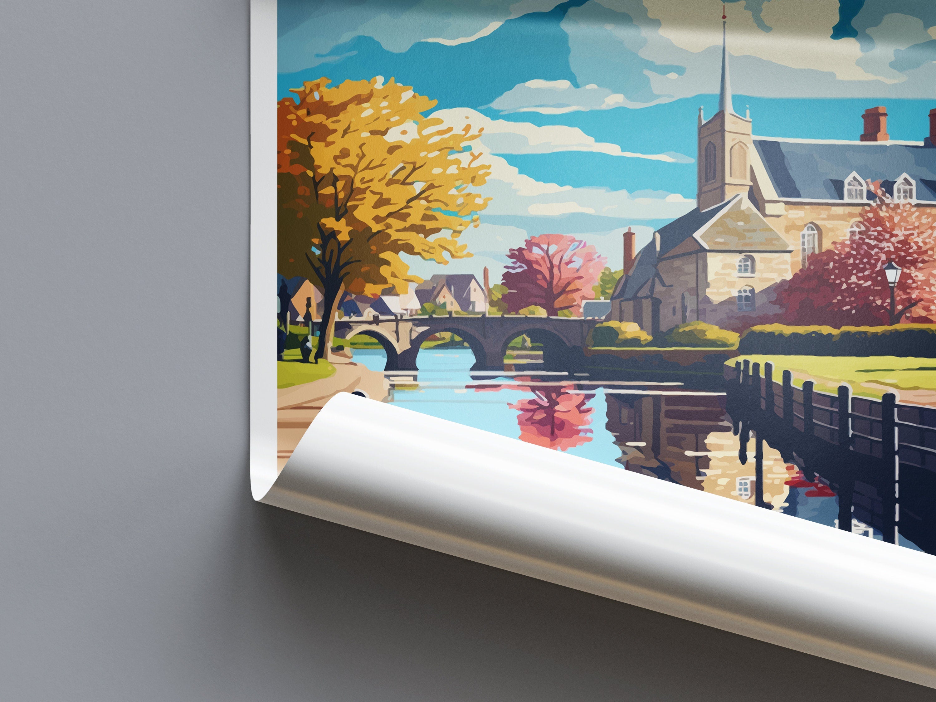 Bourton-on-the-water Travel Print