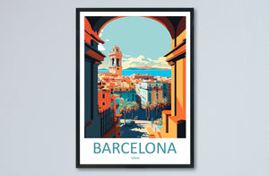 Barcelona Travel Print