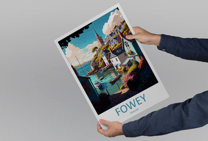 Fowey Travel Print Wall Art Fowey Wall Hanging Home Décor Fowey Gift Art Lovers England Art Lover Gift Fowey Travel Décor Fowey Poster
