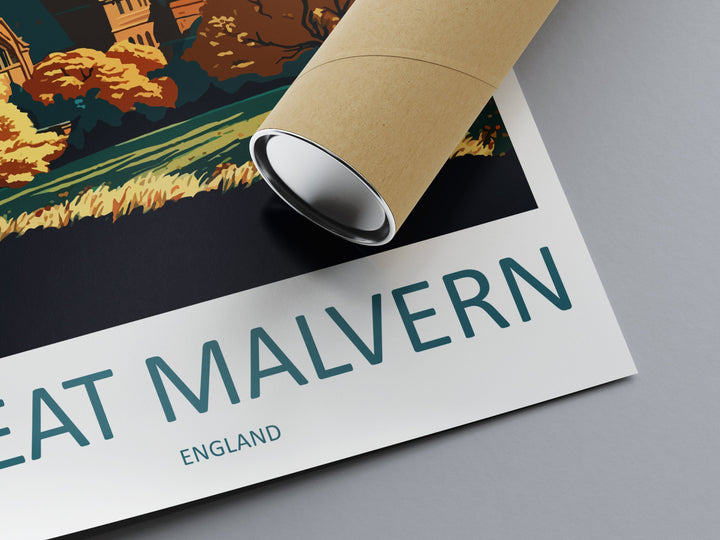 Great Malvern Travel Print Wall Art Great Malvern Wall Hanging Home Décor Great Malvern Gift Art Lovers England Art Lover Gift Great Malvern