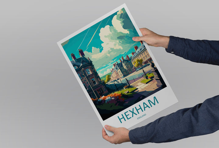Hexham Travel Print Wall Art Hexham Wall Hanging Home Décor Hexham Gift Art Lovers England Art Lover Gift Hexham Travel Gift