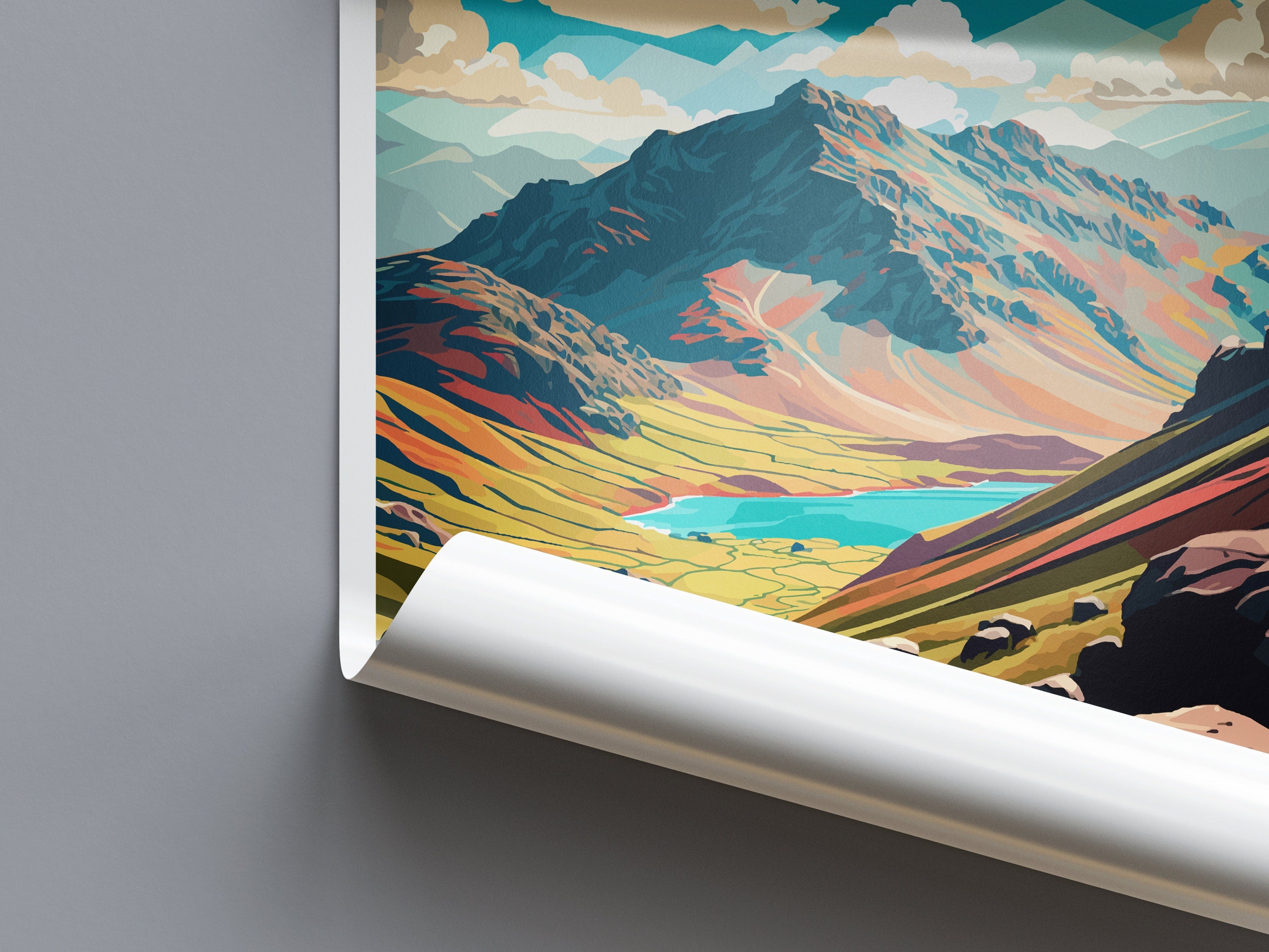 Scafell Pike Travel Print