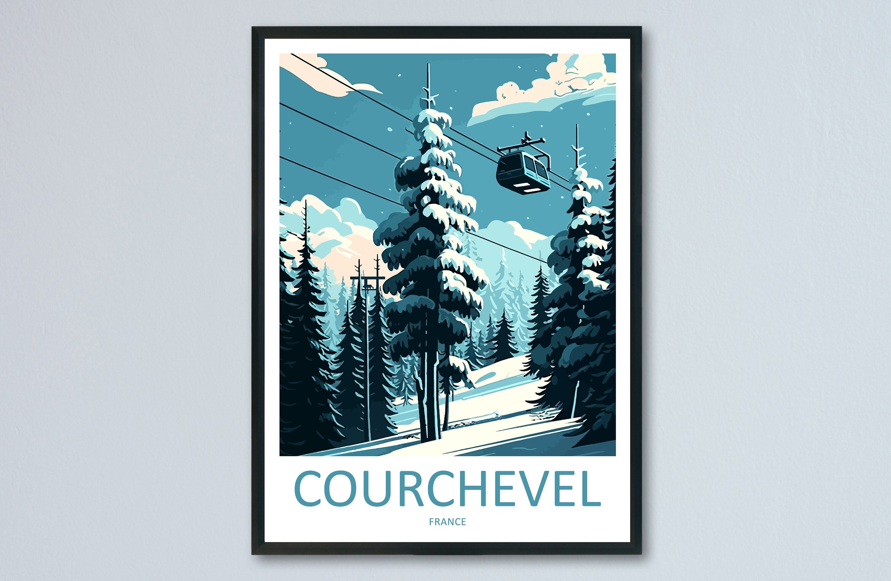 Courchevel Travel Print