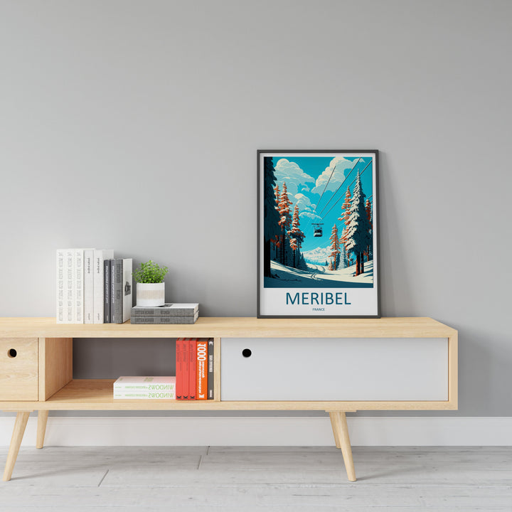 Meribel Travel Print Wall Art Meribel Wall Hanging Home Décor Meribel Gift Art Lovers Ski Art Lover Gift Meribel Print Skiing Wall Decor