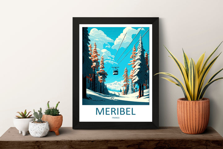 Meribel Travel Print Wall Art Meribel Wall Hanging Home Décor Meribel Gift Art Lovers Ski Art Lover Gift Meribel Print Skiing Wall Decor