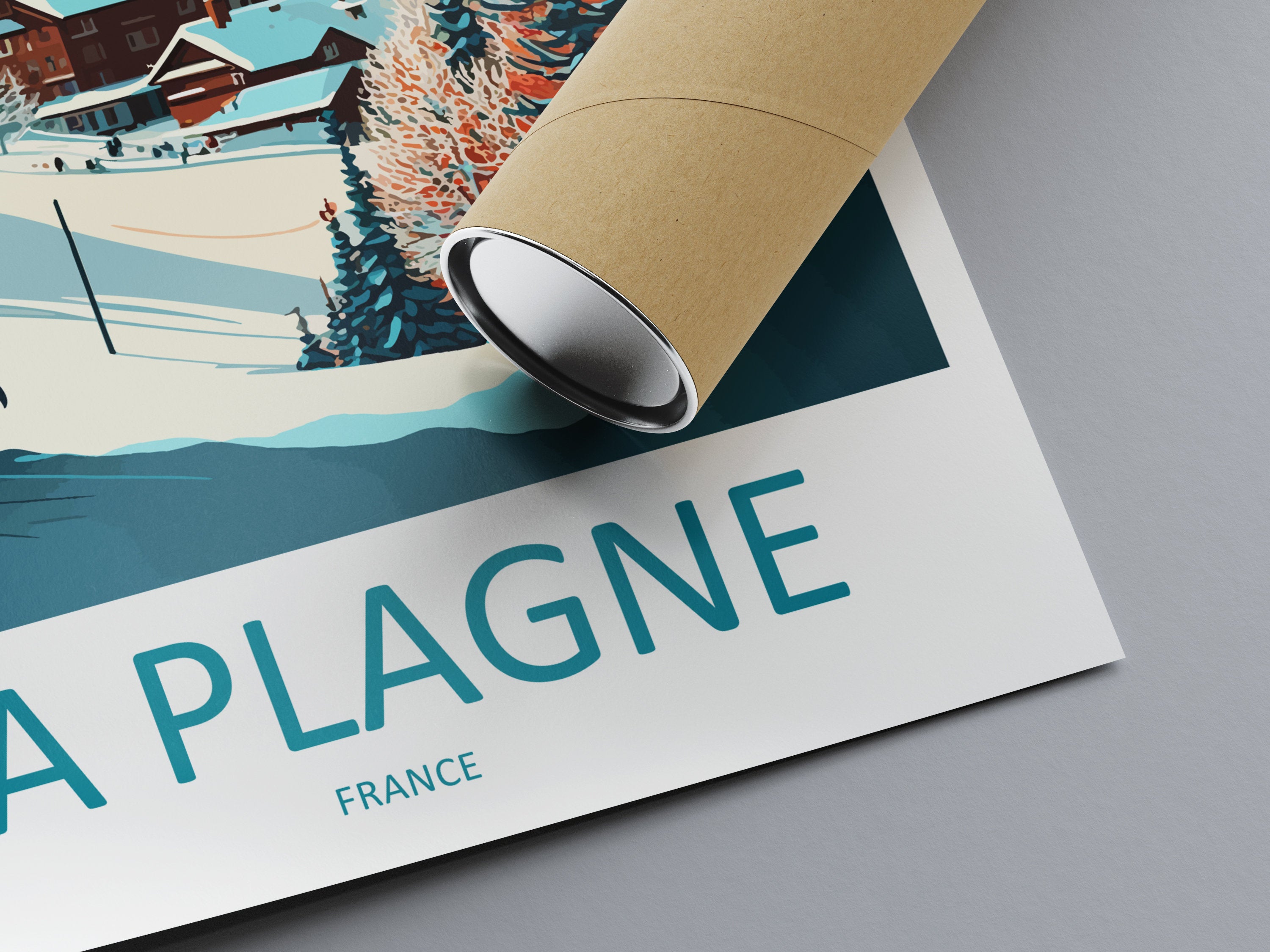 La Plagne Travel Print