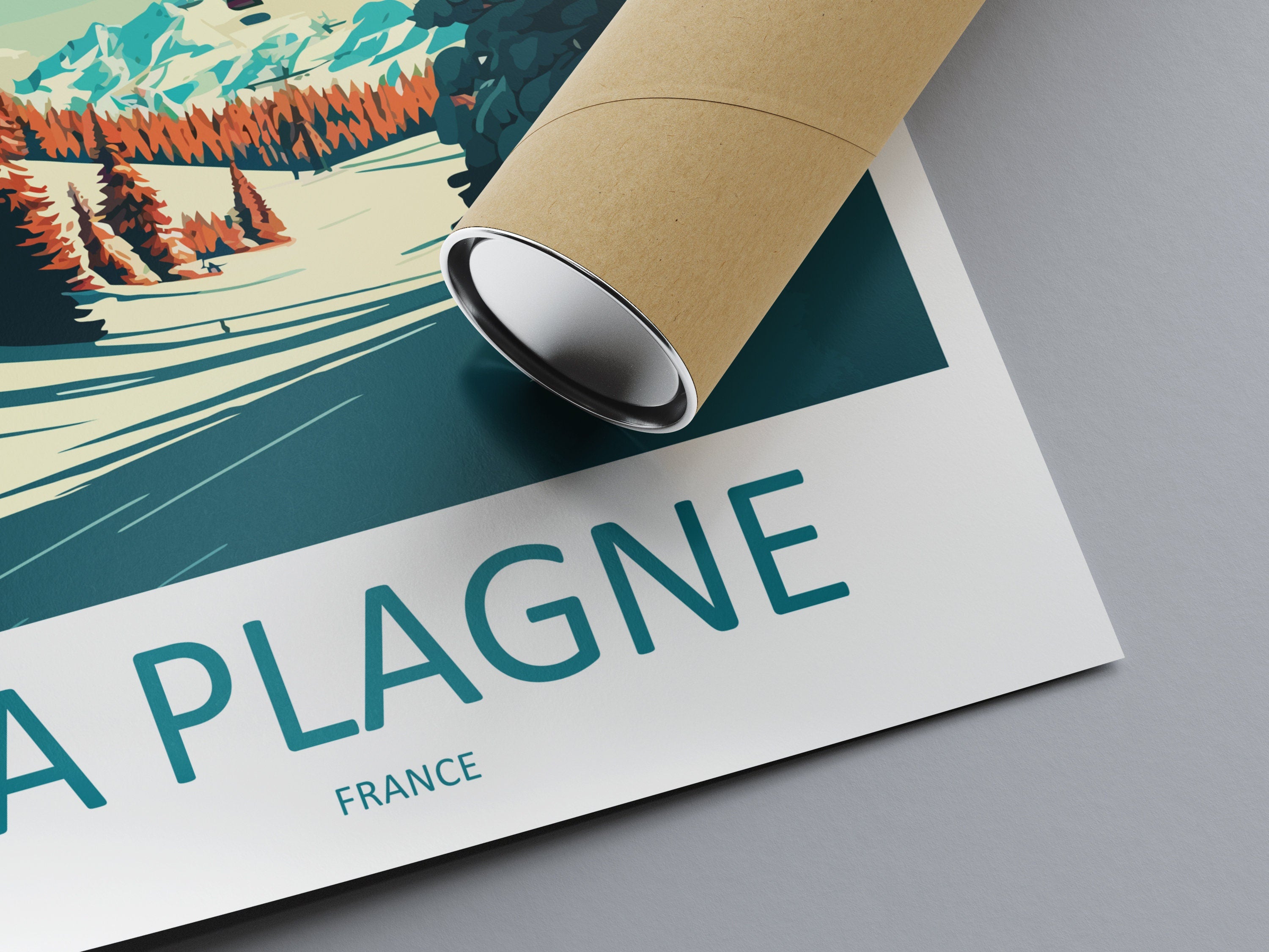 La Plagne Travel Print