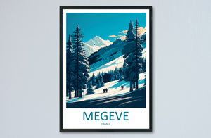 Megeve Travel Print