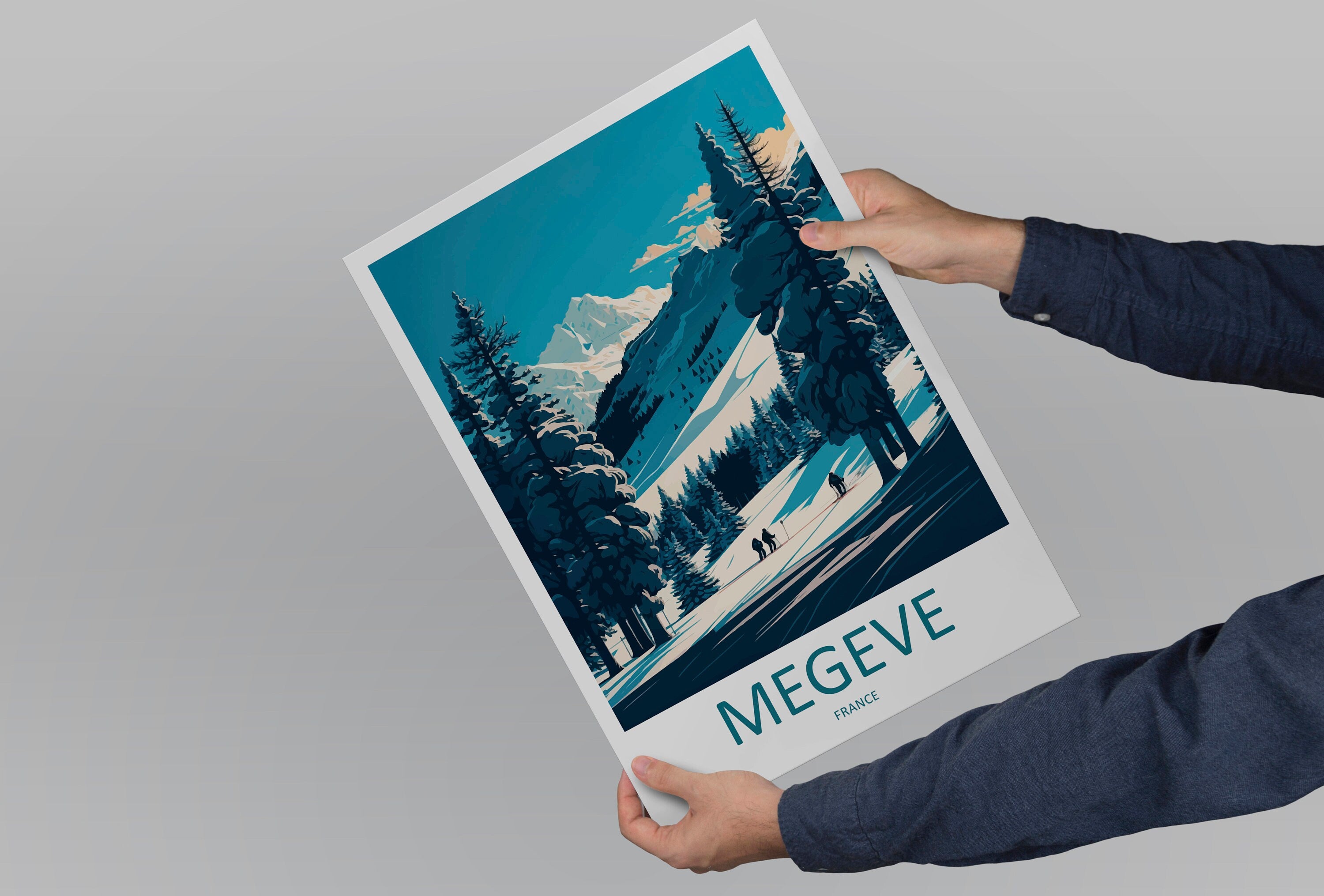 Megeve Travel Print