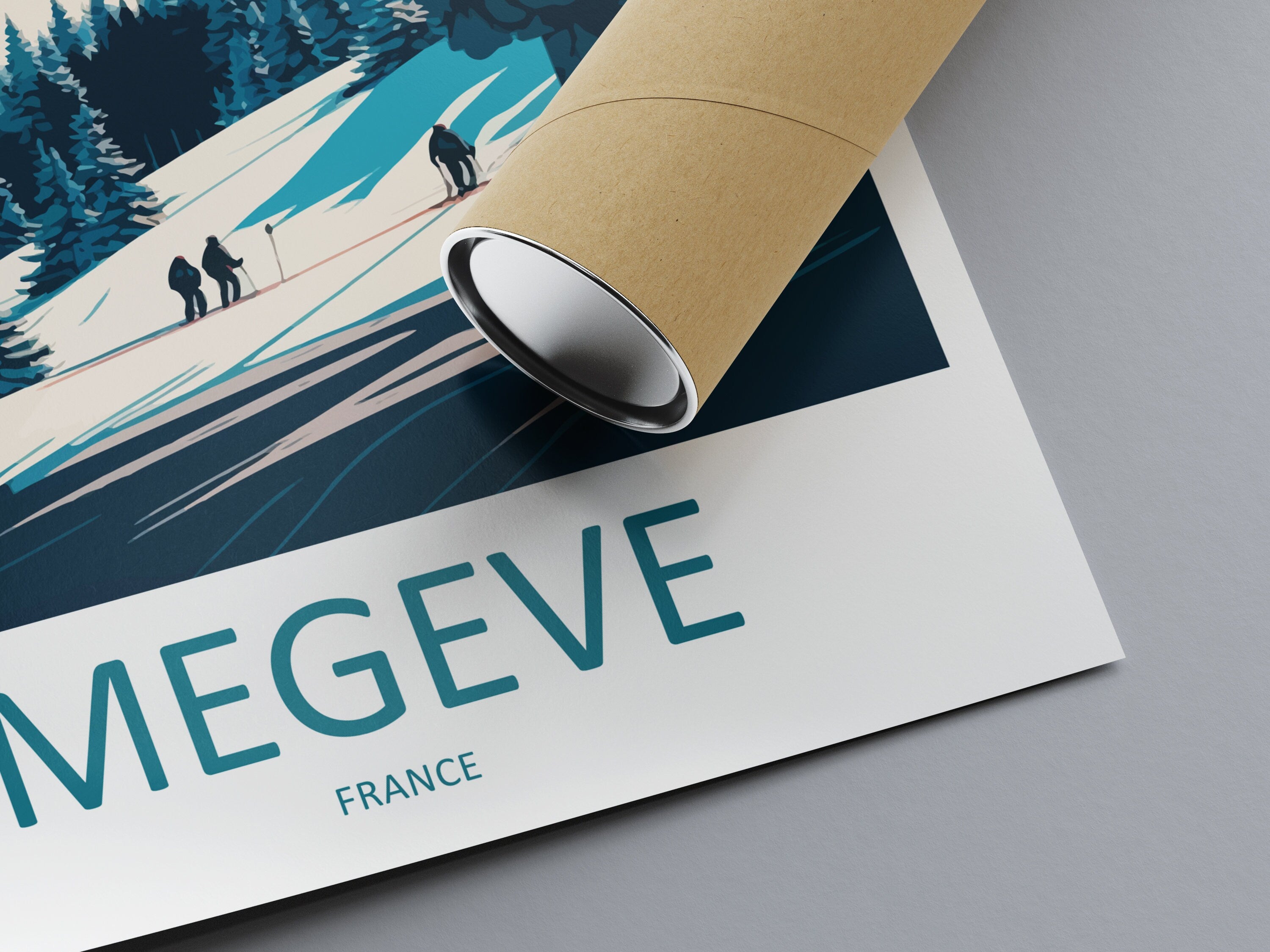 Megeve Travel Print