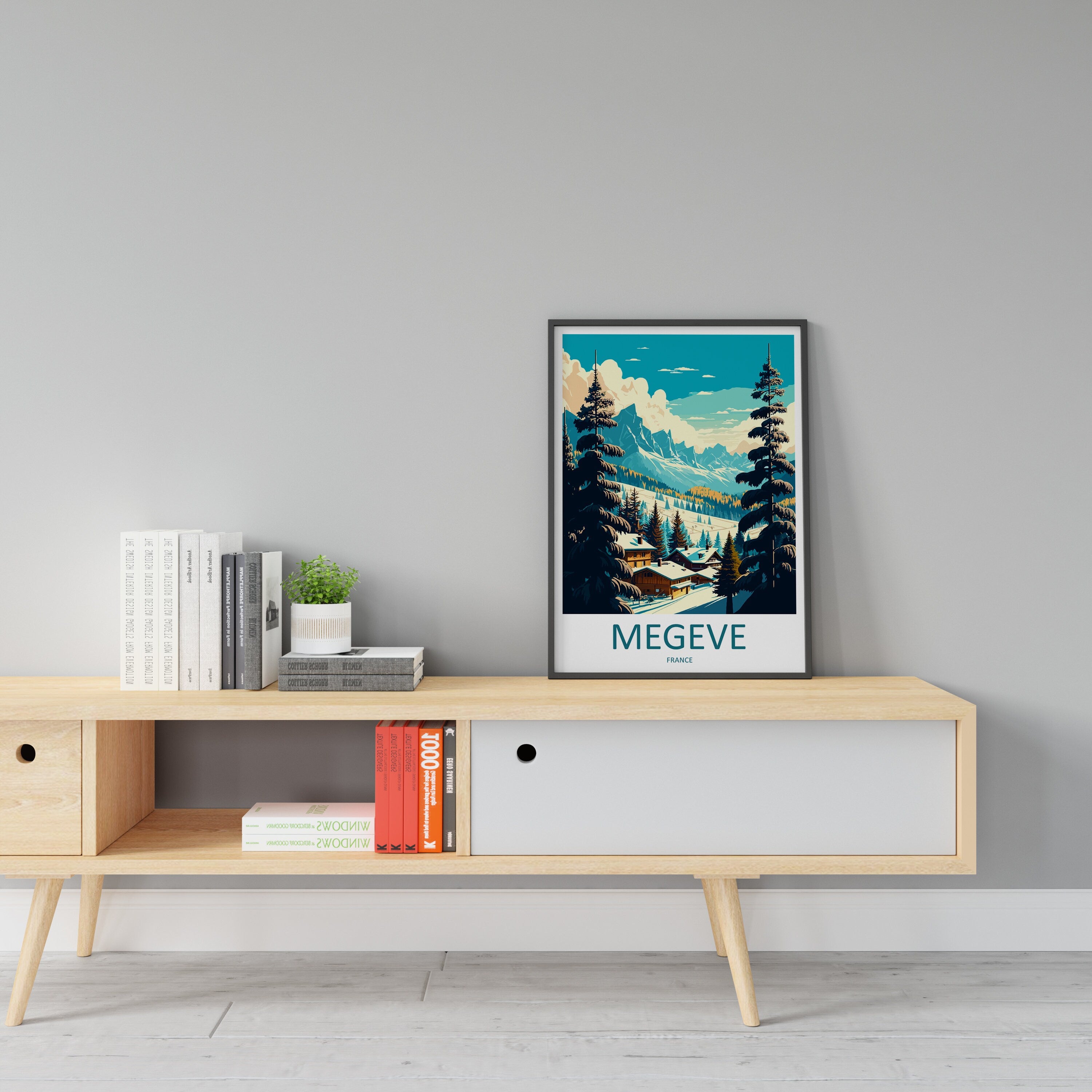 Megeve Travel Print