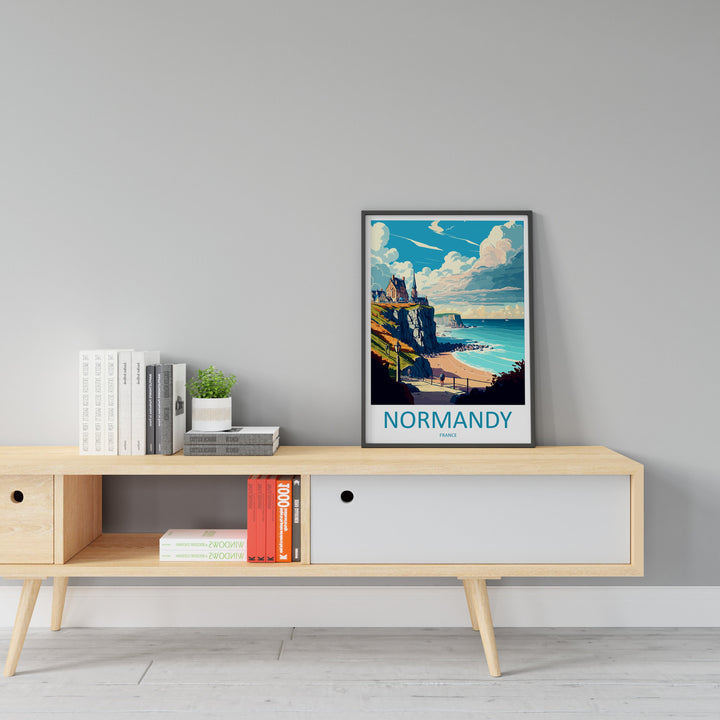 Normandy Travel Print Wall Art Normandy Wall Hanging Home Décor Normandy Gift Art Lovers France Art Lover Gift Normandy Print France Artwork