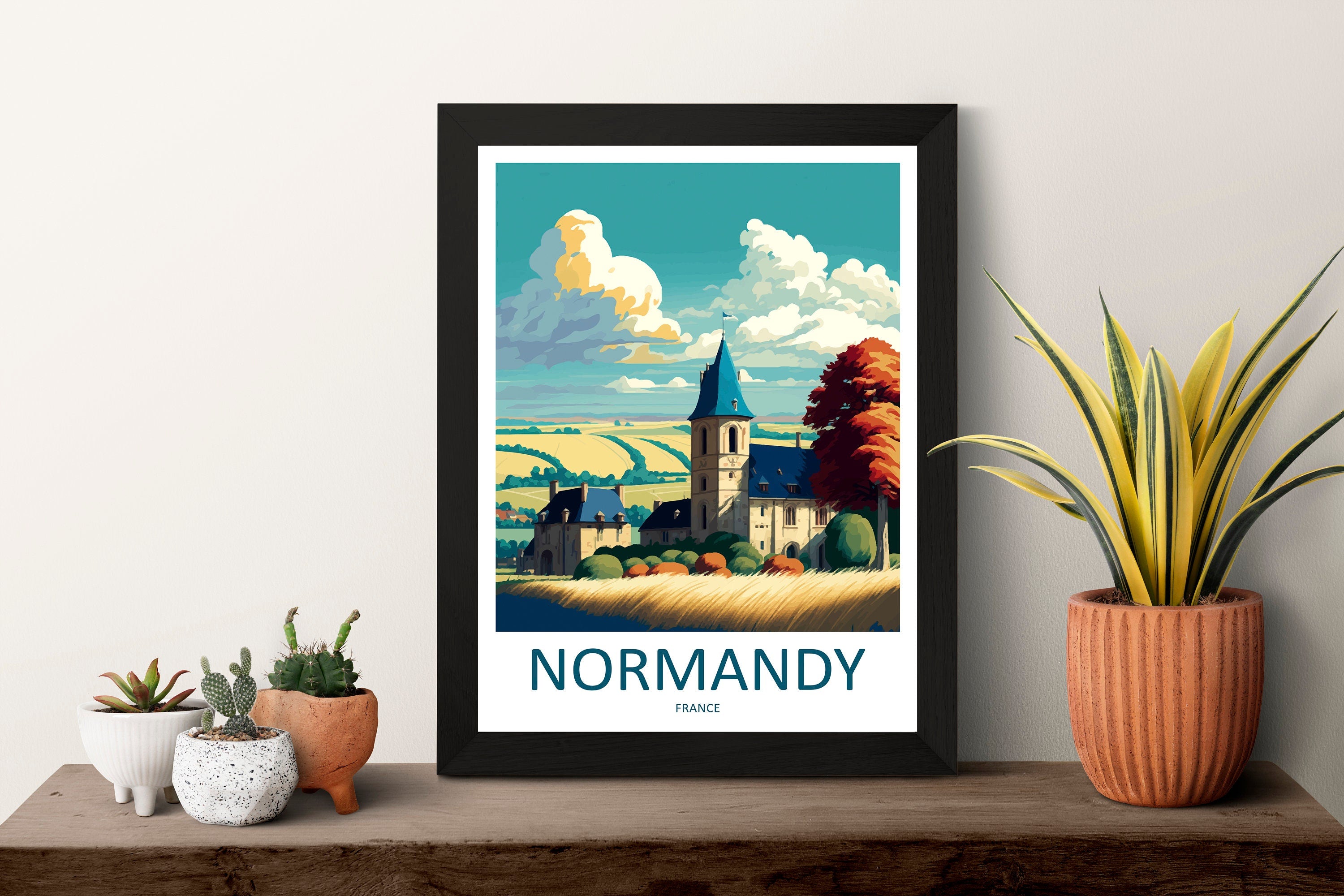 Normandy Travel Print