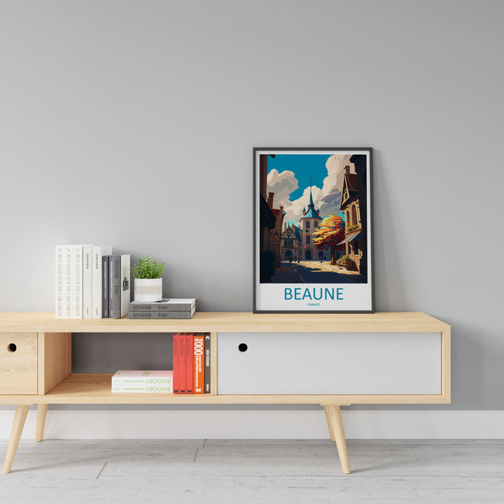 Beaune Travel Print Wall Art Beaune Wall Hanging Home Décor Beaune Gift Art Lovers France Art Lover Gift Beaune Print France Artwork Gift