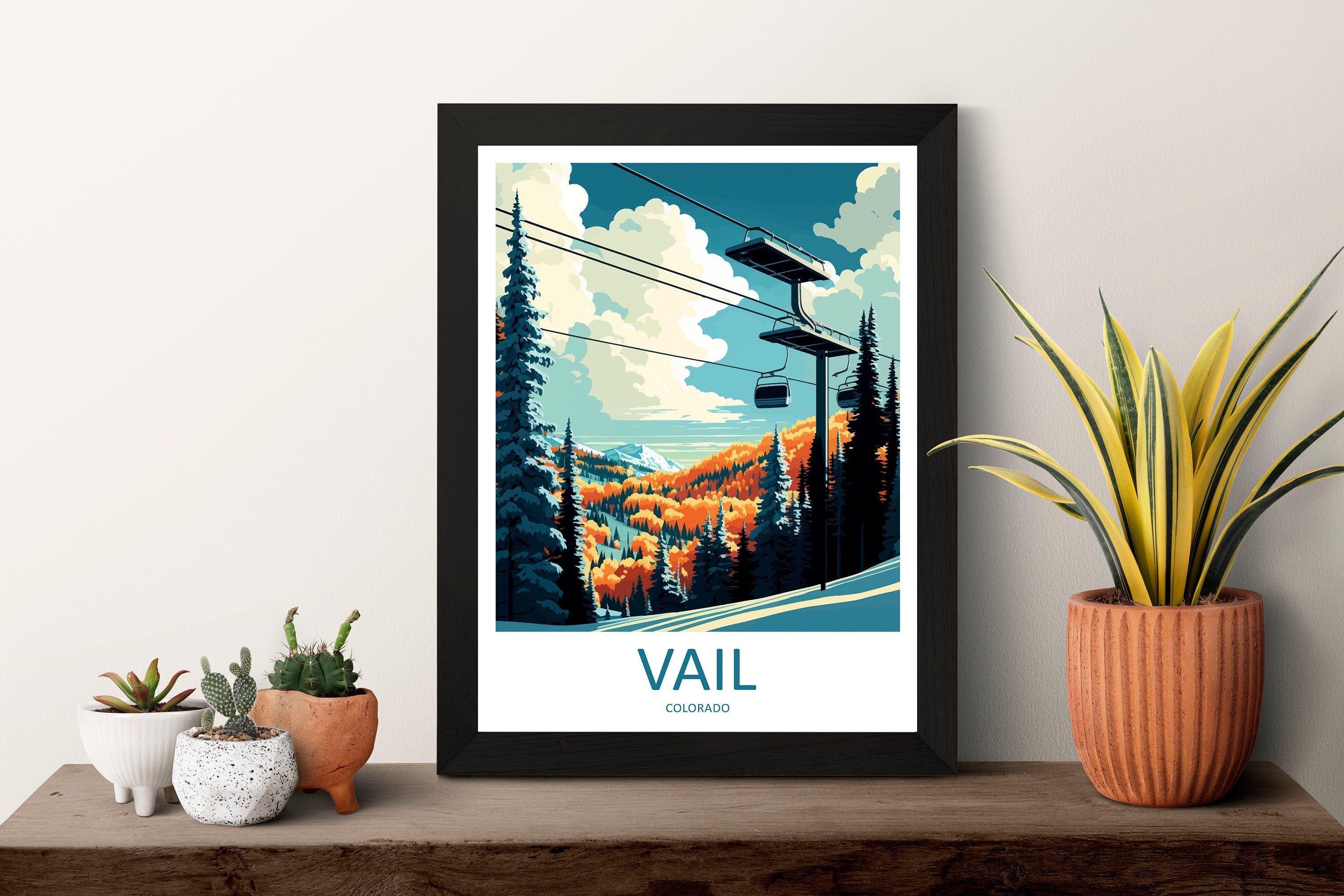 Vail Ski Resort Travel Print