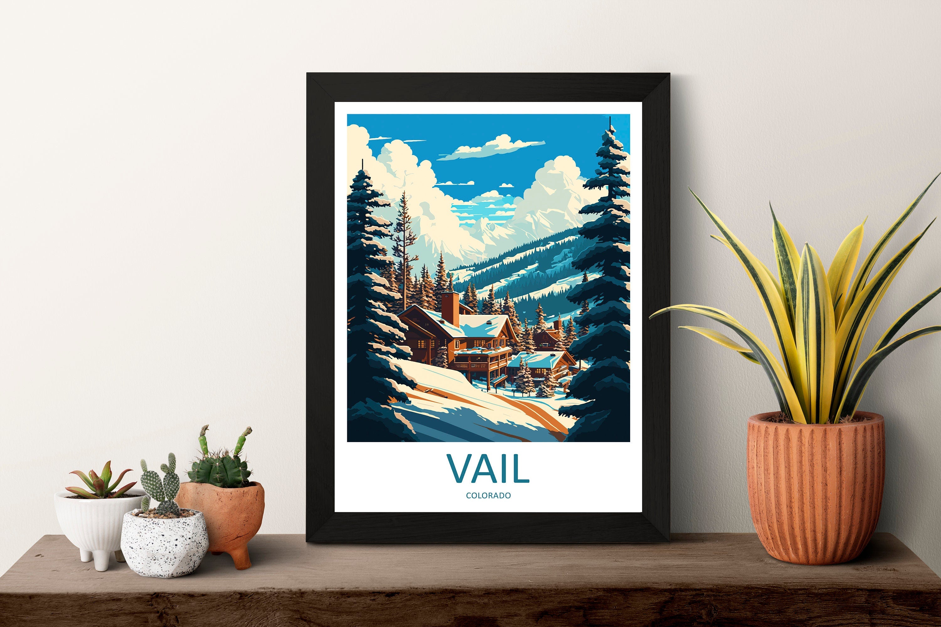 Vail Ski Resort Travel Print