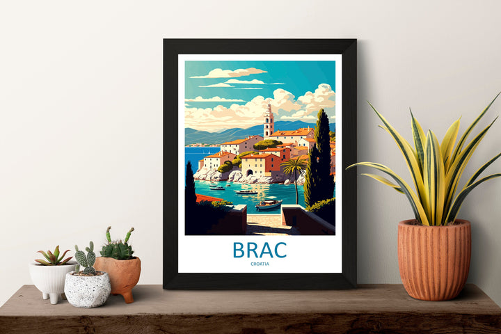 Brac Travel Print Wall Art Brac Wall Hanging Home Décor Brac Gift Art Lovers Croatia Art Lover Gift Brac Travel Poster Wall Art