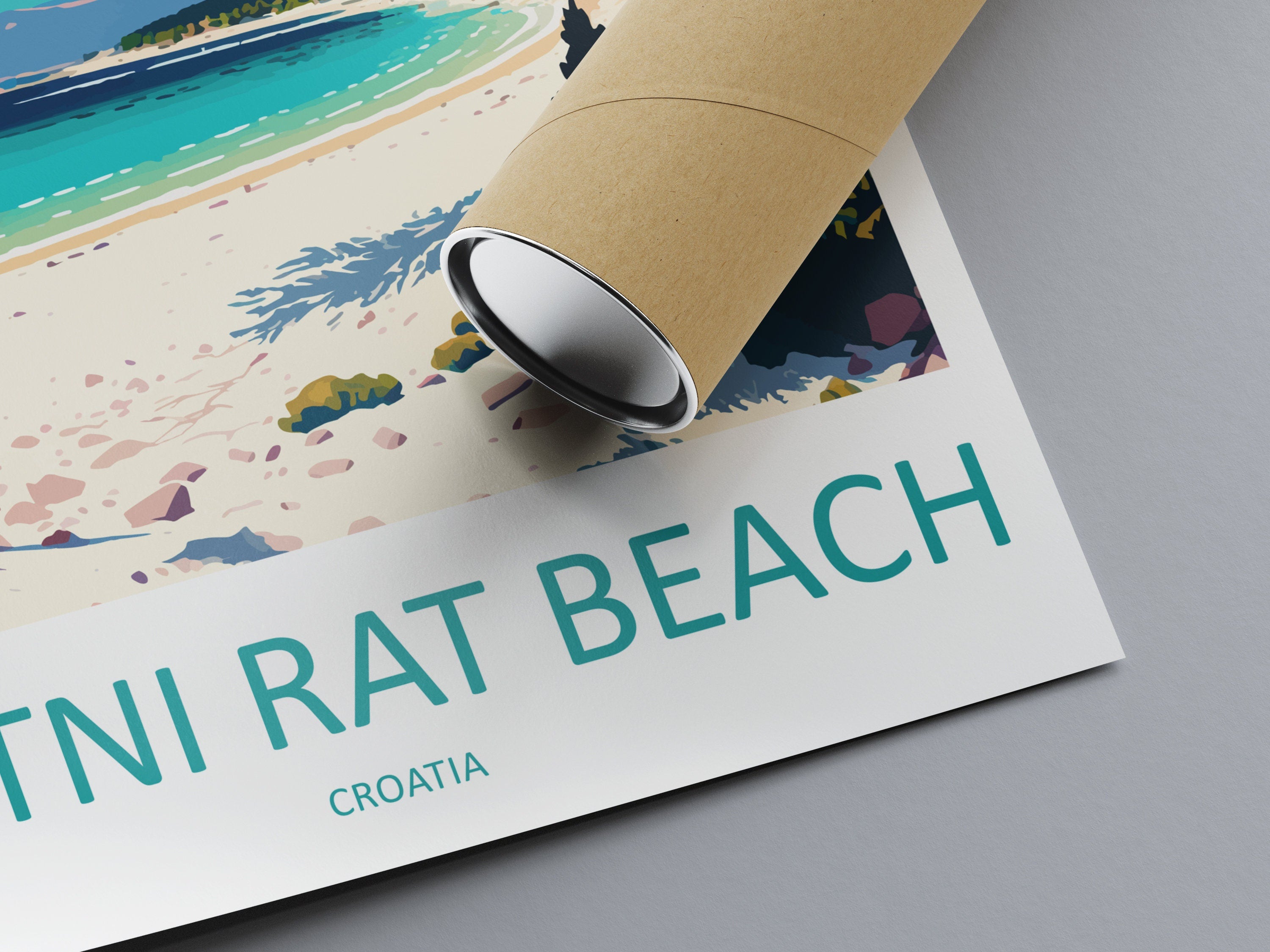 Zlatni Rat Beach Travel Print