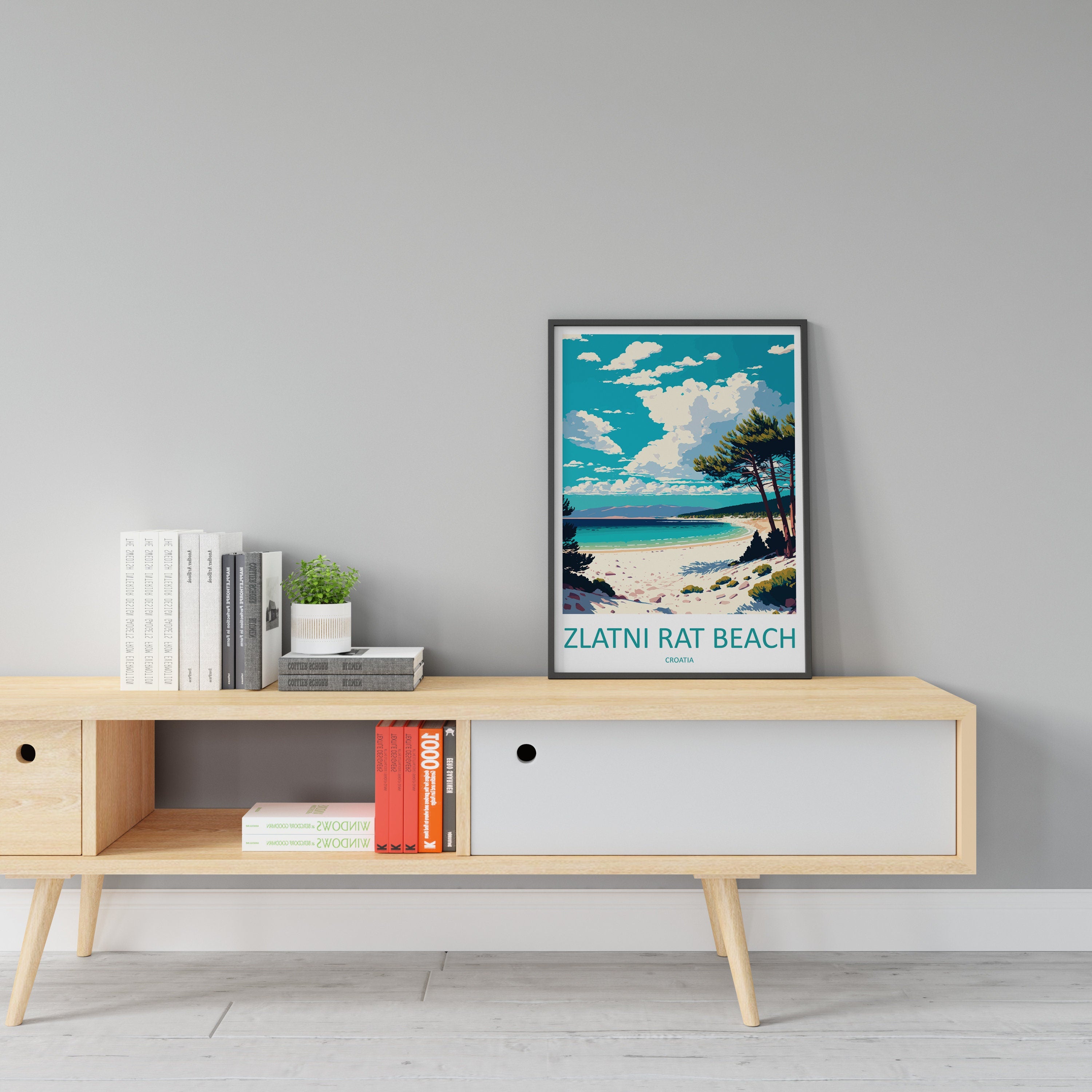 Zlatni Rat Beach Travel Print