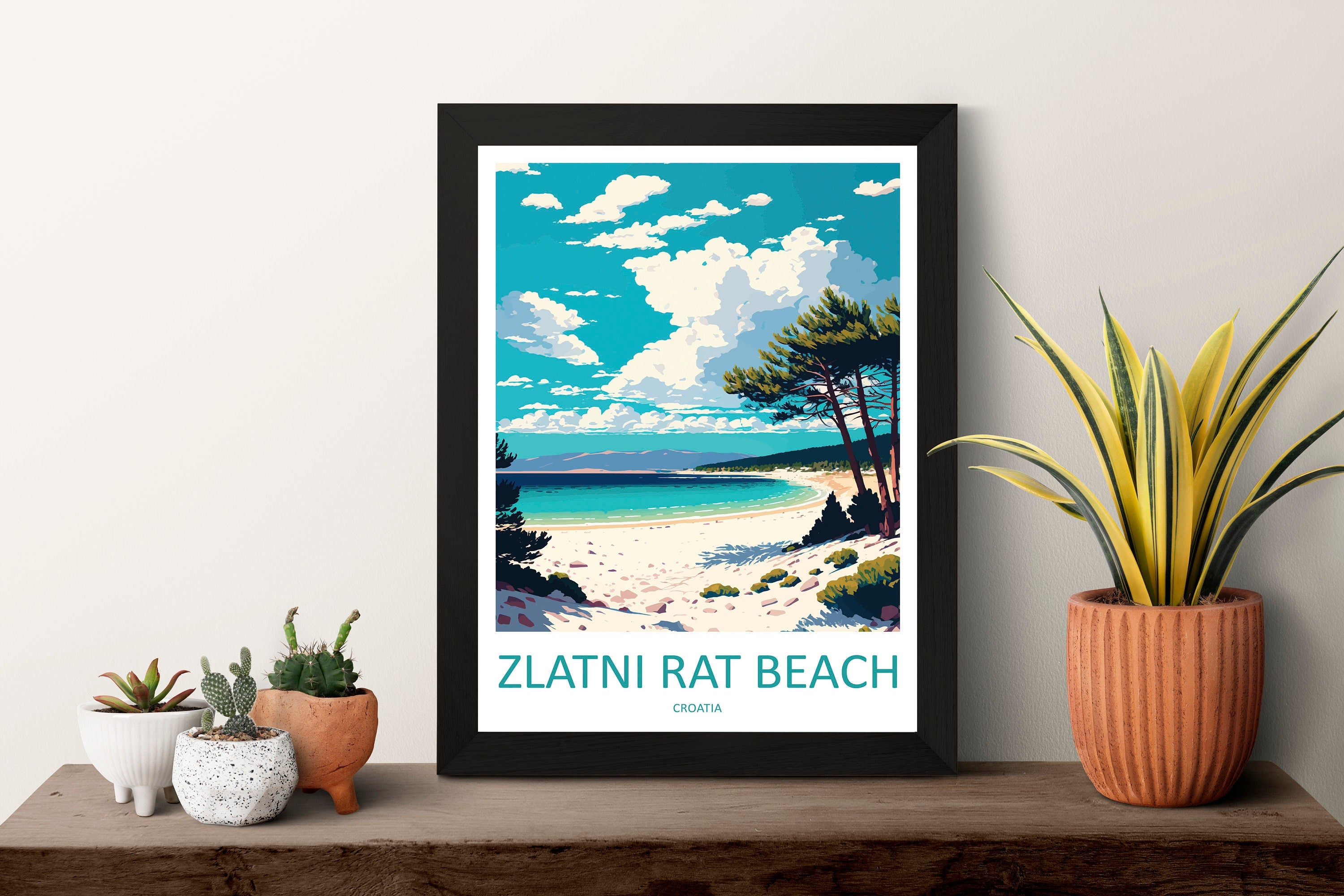 Zlatni Rat Beach Travel Print