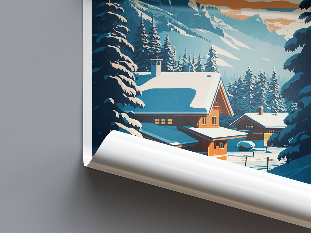 Kitzbuhel Travel Print Wall Art Kitzbuhel Wall Hanging Home Décor Kitzbuhel Gift Art Lovers Ski Art Lover Gift Kitzbuhel Print Austria Ski