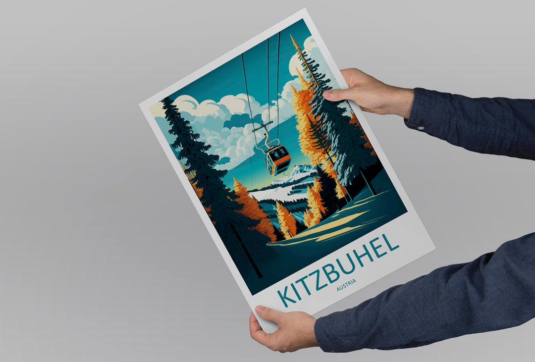 Kitzbuhel Travel Print Wall Art Kitzbuhel Wall Hanging Home Décor Kitzbuhel Gift Art Lovers Ski Art Lover Gift Kitzbuhel Print Austria Ski
