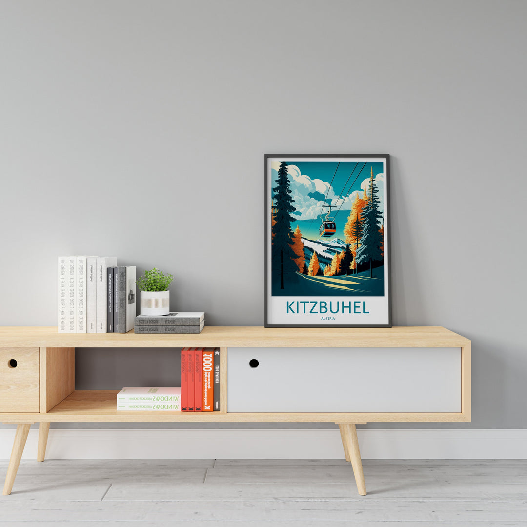 Kitzbuhel Travel Print Wall Art Kitzbuhel Wall Hanging Home Décor Kitzbuhel Gift Art Lovers Ski Art Lover Gift Kitzbuhel Print Austria Ski