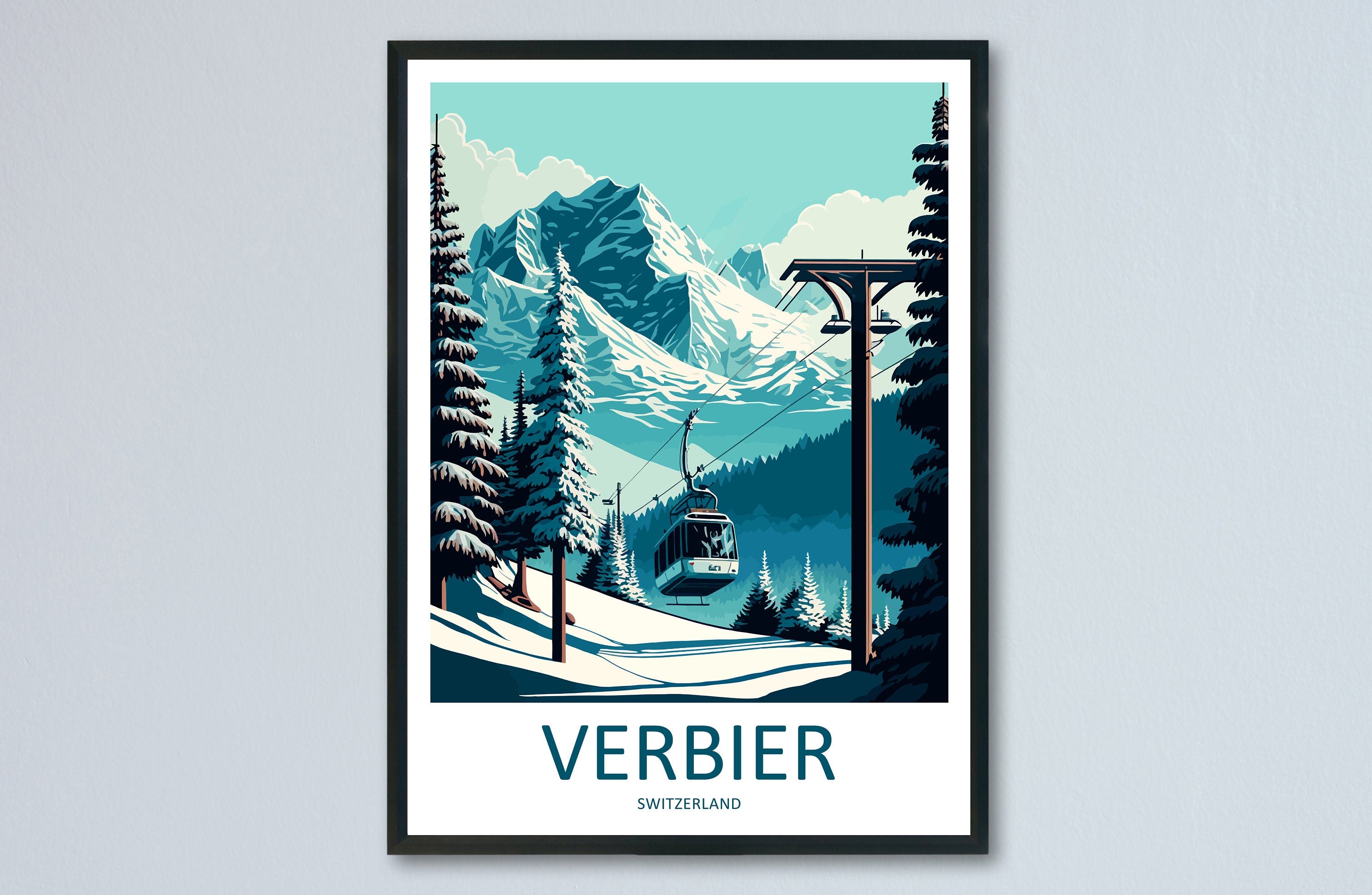 Verbier Travel Print